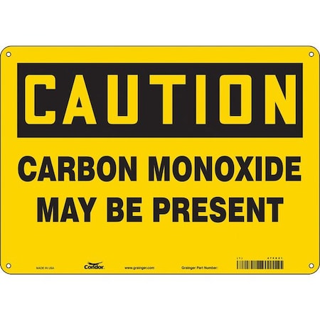 Condor Safety Sign, 10 in Height, 14 in Width, Polyethylene, Horizontal Rectangle, English, 475X21 475X21