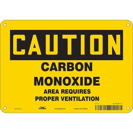 Condor Safety Sign, 7 in Height, 10 in Width, Aluminum, Vertical Rectangle, English, 475X31 475X31