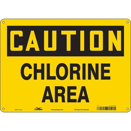 Condor Chemical Sign, 10 in H, 14 in W, Horizontal Rectangle, English, 475X45 475X45