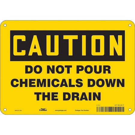 Condor Chemical Sign, 7 in H, 10 in W, Vertical Rectangle, English, 475X57 475X57