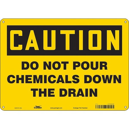 Condor Safety Sign, 10 in Height, 14 in Width, Aluminum, Horizontal Rectangle, English, 475X58 475X58