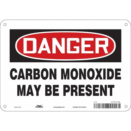 Condor Chemical Sign, 7 in H, 10 in W, Polyethylene, Vertical Rectangle, English, 475Y82 475Y82