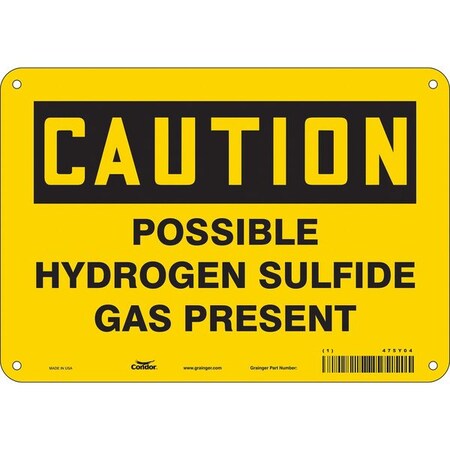 Condor Safety Sign, 7 in Height, 10 in Width, Polyethylene, Vertical Rectangle, English, 475Y04 475Y04