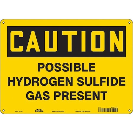 Condor Safety Sign, 10 in Height, 14 in Width, Vinyl, Horizontal Rectangle, English, 475Y07 475Y07