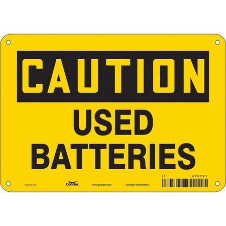 Condor Chemical Sign, 7 in H, 10 in W, Vertical Rectangle, English, 475Y21 475Y21