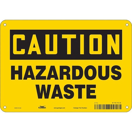 Condor Chemical Sign, 7 in H, 10 in W, Vertical Rectangle, English, 475Y54 475Y54