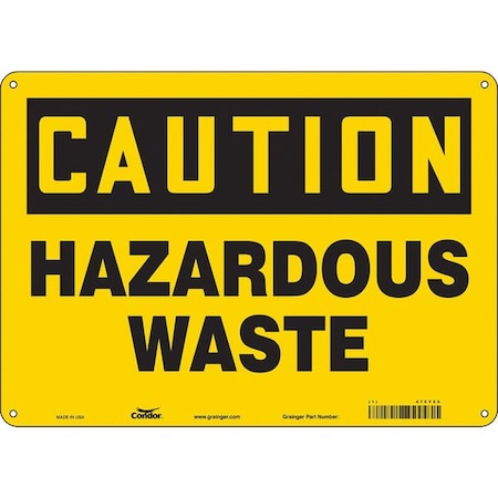 Condor Chemical Sign, 10 in H, 14 in W, Horizontal Rectangle, English, 475Y55 475Y55