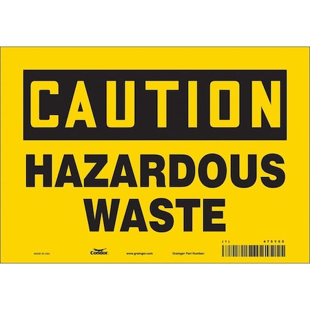 Condor Chemical Sign, 7 in H, 10 in W, Vinyl, Vertical Rectangle, English, 475Y60 475Y60