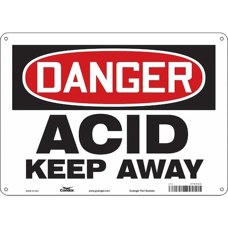 Condor Chemical Sign, 10 in H, 14 in W, Horizontal Rectangle, English, 475Y63 475Y63