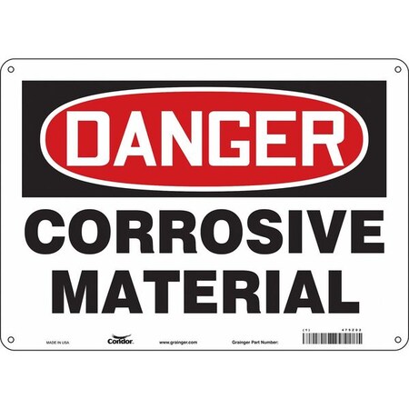 Condor Safety Sign, 10 in Height, 14 in Width, Polyethylene, Horizontal Rectangle, English, 475Z02 475Z02