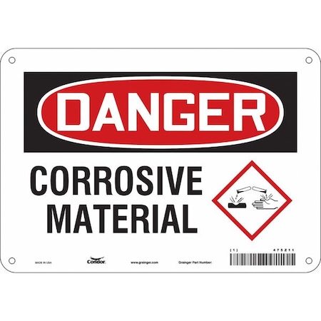 Condor Chemical Sign, 7 in H, 10 in W, Vertical Rectangle, English, 475Z11 475Z11