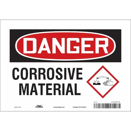 Condor Safety Sign, 7 in Height, 10 in Width, Vinyl, Vertical Rectangle, English, 475Z17 475Z17