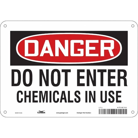 Condor Chemical Sign, 7 in H, 10 in W, Vertical Rectangle, English, 475Z19 475Z19