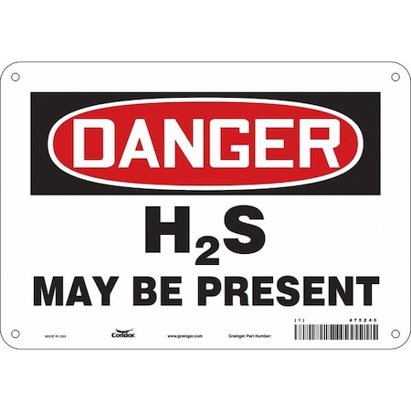 Condor Safety Sign, 7 in Height, 10 in Width, Polyethylene, Vertical Rectangle, English, 475Z40 475Z40