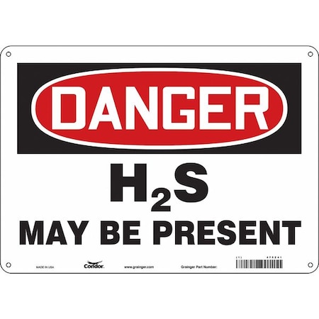 Condor Chemical Sign, 10 in H, 14 in W, Polyethylene, Horizontal Rectangle, English, 475Z41 475Z41