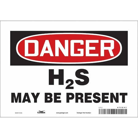 Condor Safety Sign, 7 in Height, 10 in Width, Vinyl, Vertical Rectangle, English, 475Z43 475Z43