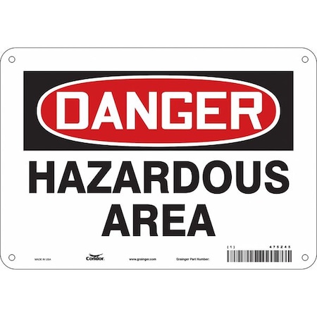 Condor Safety Sign, 7 in Height, 10 in Width, Aluminum, Vertical Rectangle, English, 475Z45 475Z45