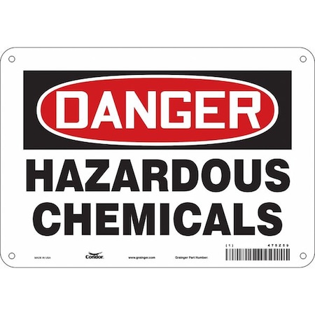 Condor Chemical Sign, 7 in H, 10 in W, Vinyl, Vertical Rectangle, English, 475Z59 475Z59