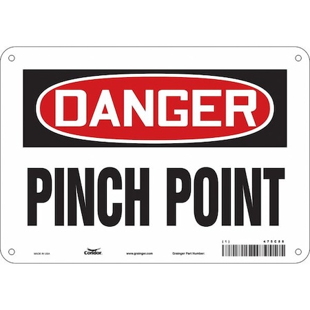 Condor Safety Sign, 7 in Height, 10 in Width, Aluminum, Vertical Rectangle, English, 475C88 475C88