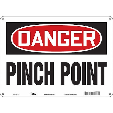 Condor Safety Sign, 10 in Height, 14 in Width, Aluminum, Horizontal Rectangle, English, 475C89 475C89