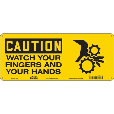 Condor Safety Sign, 7 in Height, 17 in Width, Polyethylene, Vertical Rectangle, English 475C21