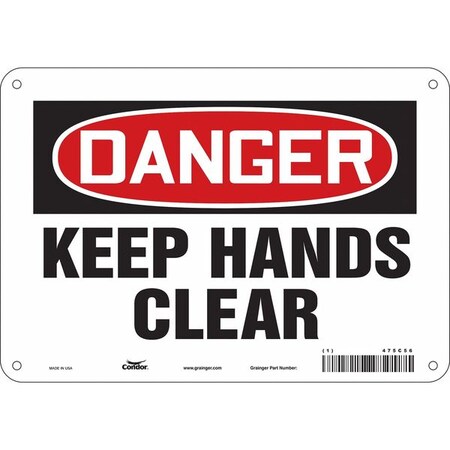 Condor Safety Sign, 7 in Height, 10 in Width, Aluminum, Vertical Rectangle, English, 475C56 475C56