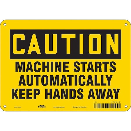 Condor Safety Sign, 7 in Height, 10 in Width, Aluminum, Vertical Rectangle, English, 475A83 475A83