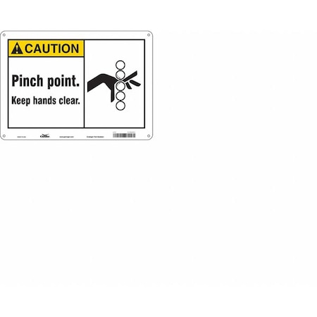 Condor Safety Sign, 10 in Height, 14 in Width, Polyethylene, Horizontal Rectangle, English, 475A94 475A94