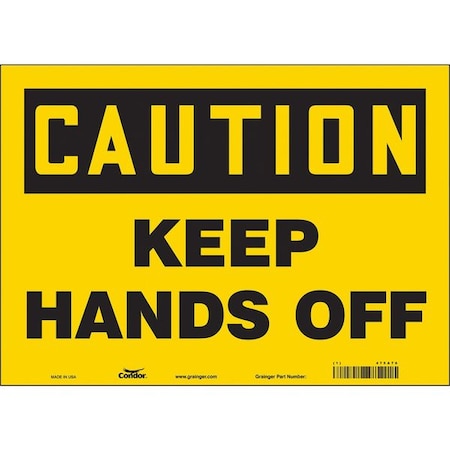 Condor Safety Sign, 10 in Height, 14 in Width, Vinyl, Horizontal Rectangle, English, 475A76 475A76
