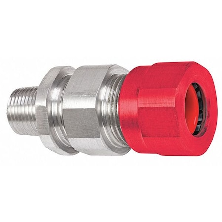 Killark Conduit Fitting Connector, 3/4 in, Liquid-Tight, Aluminum, Powder Coated, Silver MC2X2