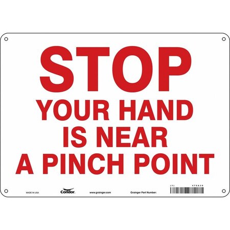 Condor Safety Sign, 10 in Height, 14 in Width, Aluminum, Horizontal Rectangle, English, 475A39 475A39