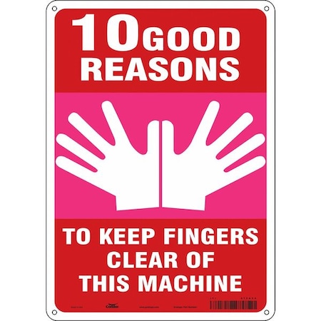 Condor Safety Sign, 14 in Height, 10 in Width, Polyethylene, Vertical Rectangle, English, 475A54 475A54