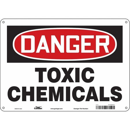 Condor Safety Sign, 10 in Height, 14 in Width, Polyethylene, Horizontal Rectangle, English, 476D87 476D87