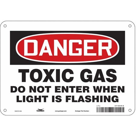 Condor Chemical Sign, 7 in H, 10 in W, Vertical Rectangle, English, 476D92 476D92