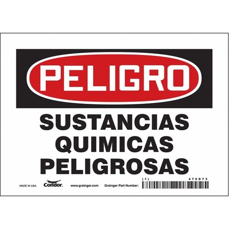 Condor Chemical Sign, 7" W, 5" H, 0.004" Thickness 476D73