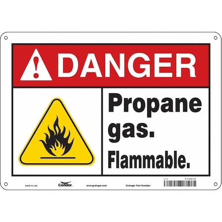 Condor Chemical Sign, 10 in H, 14 in W, Polyethylene, Horizontal Rectangle, English, 476D45 476D45