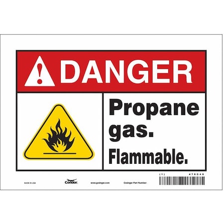 Condor Chemical Sign, 7 in H, 10 in W, Vinyl, Vertical Rectangle, English, 476D48 476D48
