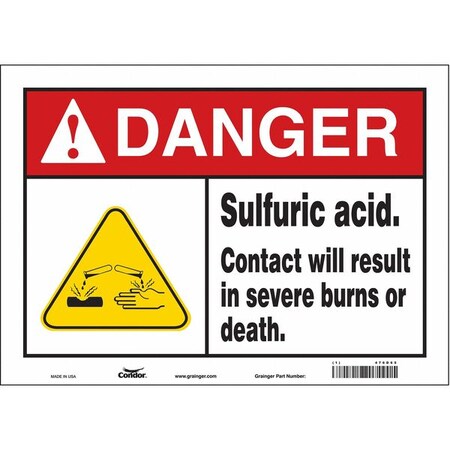 Condor Chemical Sign, 10 in H, 14 in W, Vinyl, Horizontal Rectangle, English, 476D65 476D65