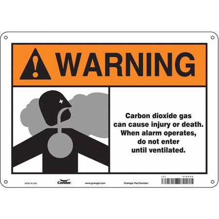 Condor Chemical Sign, 10 in H, 14 in W, Horizontal Rectangle, English, 476F92 476F92