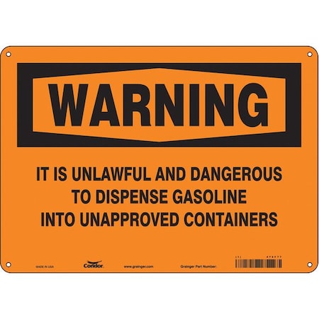 Condor Chemical Sign, 10 in H, 14 in W, Horizontal Rectangle, English, 476F77 476F77