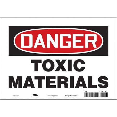 Condor Safety Sign, 7 in Height, 10 in Width, Vinyl, Vertical Rectangle, English, 476F07 476F07