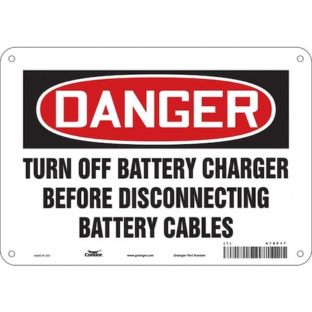 Condor Safety Sign, 7 in Height, 10 in Width, Aluminum, Vertical Rectangle, English, 476F17 476F17