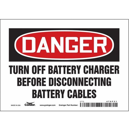 Condor Chemical Sign, 7" W, 5" H, 0.004" Thickness 476F21