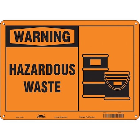 Condor Safety Sign, 10 in Height, 14 in Width, Aluminum, Horizontal Rectangle, English, 476F52 476F52