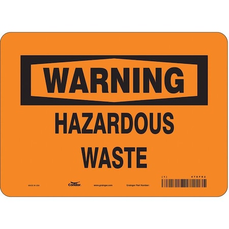 Condor Chemical Sign, 7 in H, 10 in W, Vinyl, Vertical Rectangle, English, 476F62 476F62