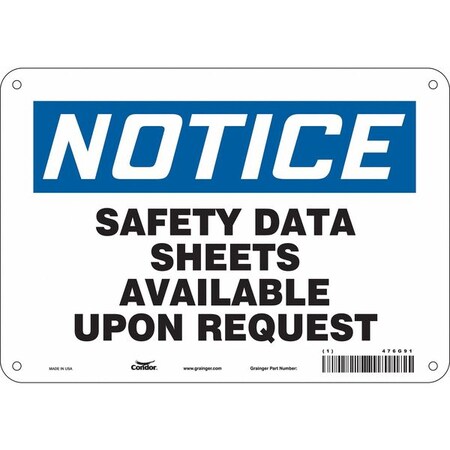 Condor Safety Sign, 7 in Height, 10 in Width, Aluminum, Vertical Rectangle, English, 476G91 476G91