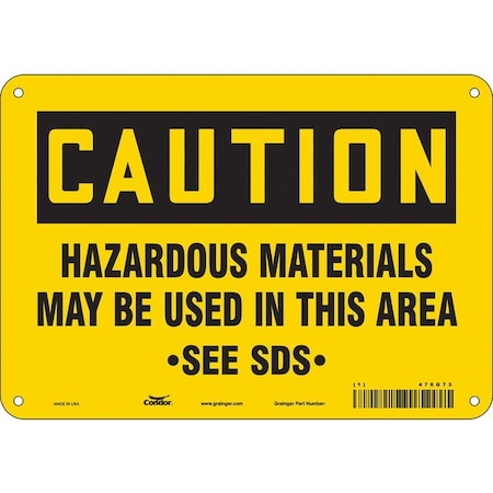 Condor Safety Sign, 7 in Height, 10 in Width, Aluminum, Vertical Rectangle, English, 476G73 476G73
