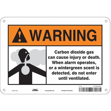 Condor Chemical Sign, 7 in H, 10 in W, Vertical Rectangle, English, 476G02 476G02