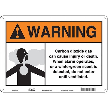 Condor Chemical Sign, 10 in H, 14 in W, Horizontal Rectangle, English, 476G03 476G03