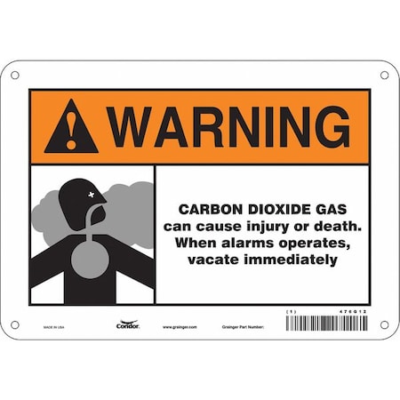 Condor Chemical Sign, 7 in H, 10 in W, Vertical Rectangle, English, 476G12 476G12